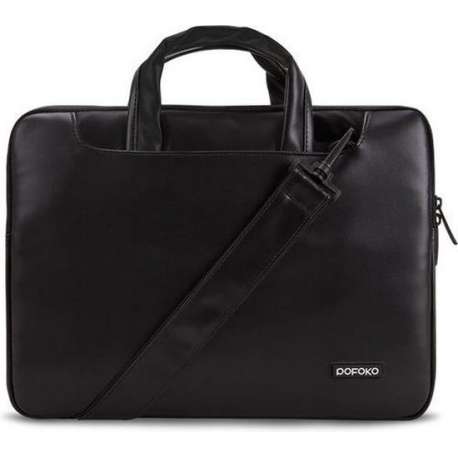 POFOKO 13.3 inch laptoptas met schouderband - Zwart