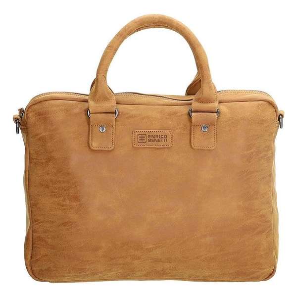 Enrico Benetti Madrid Laptoptas - 15,6 inch - Midden Bruin