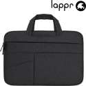 LAPPR® - Laptophoes - Laptopsleeve katoen - Laptoptas - Duurzaam - Bestseller- 13,3/14 inch - Zwart