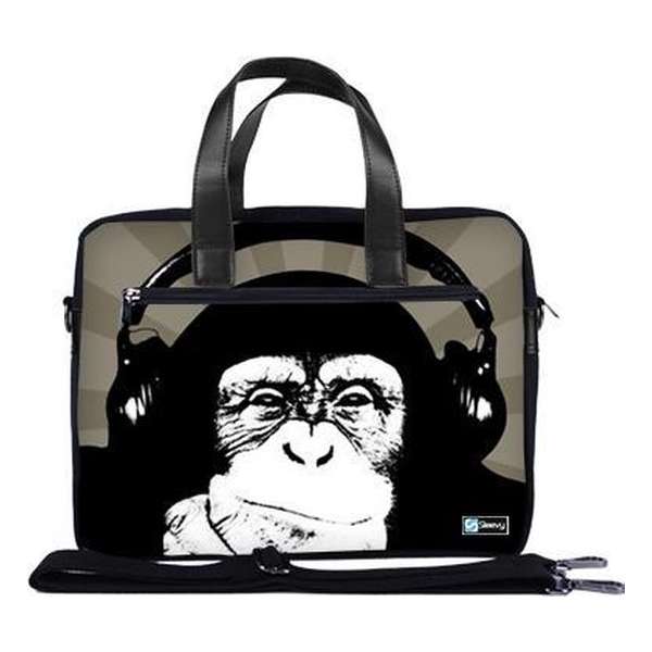 Laptoptas 13,3 / schoudertas chimpansee - Sleevy - laptoptas - schooltas