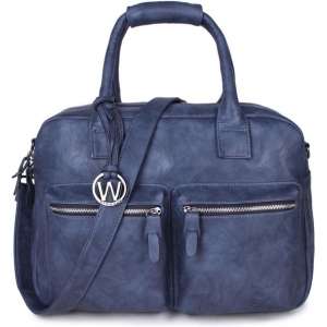 Wimona Alessia Two 1107 Schoudertas / Laptoptas - 15,4 inch - Blauw