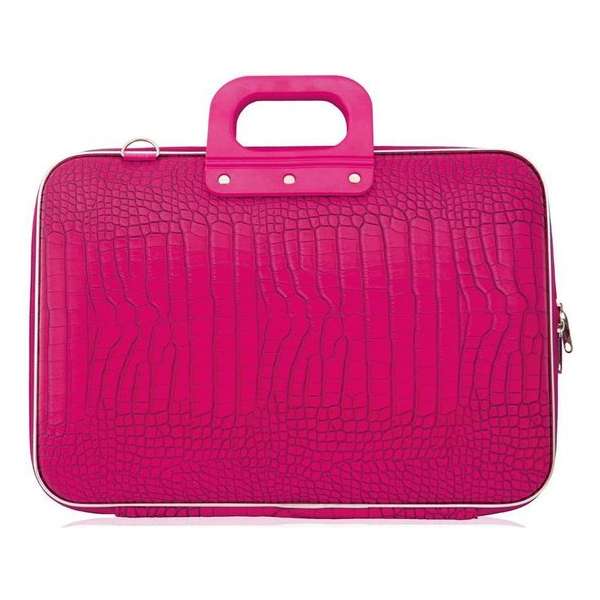 Bombata Croco Hardcase Laptoptas 15 inch Roze