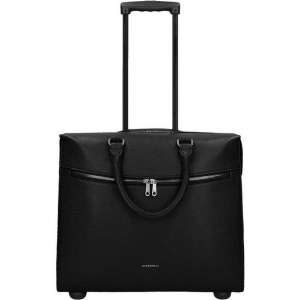 Gigi Fratelli Dames Leren Laptop Trolley 15.6 inch Romance Business ROM8015 Zwart