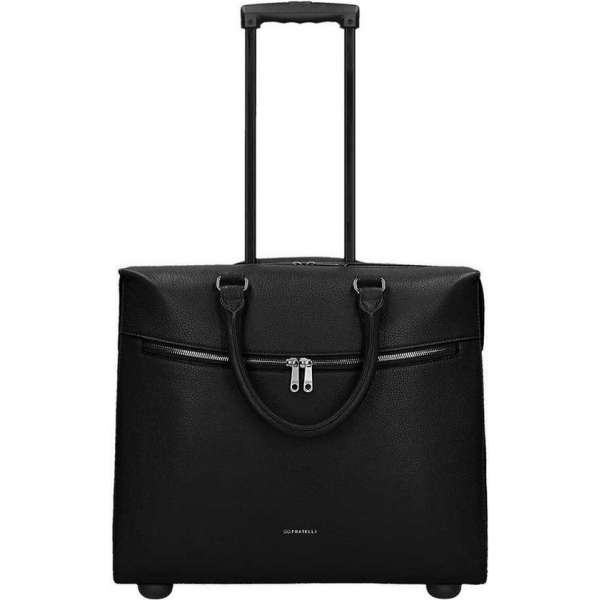 Gigi Fratelli Dames Leren Laptop Trolley 15.6 inch Romance Business ROM8015 Zwart