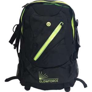 Glowforce - Tas - Rugzak - Ledverlichting - Zwart - Fiets - Verkeer - Verlicht