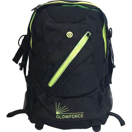 Glowforce - Tas - Rugzak - Ledverlichting - Zwart - Fiets - Verkeer - Verlicht