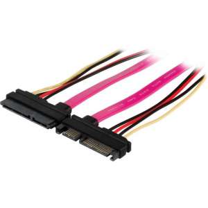 Valueline VLCP73125V05 SATA-kabel 0,5 m SATA 22-pin Zwart, Roze