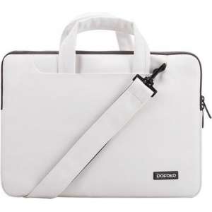 POFOKO 13.3 inch laptoptas met schouderband - Wit