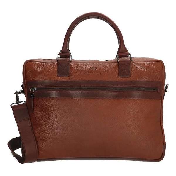 Micmacbags Montana Aktetas - 15,6 inch Laptoptas - Bruin