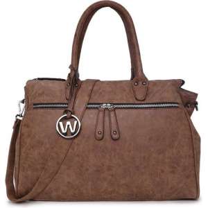 Wimona Fabiana 2021 Schoudertas/ Laptoptas - 15,6 inch - Cognac