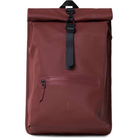 Rains Roll Top Rucksack Unisex - One Size - Rood