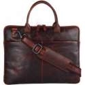 Genicci Xander 13 inch laptoptas Cognac