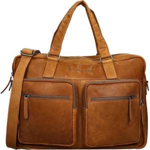 Chesterfield Misha Leren Laptoptas - 17 inch - Cognac