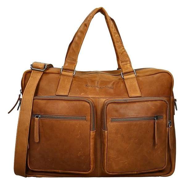 Chesterfield Misha Leren Laptoptas - 17 inch - Cognac