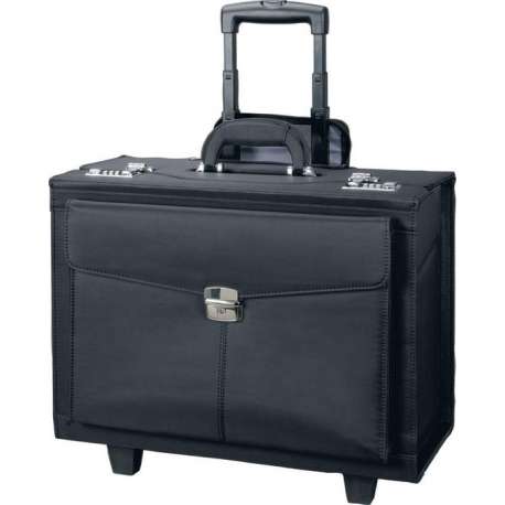 trolley pilotenkoffer Alassio 40 x 46 x 25,5 cm, rocca II zwart . 45034