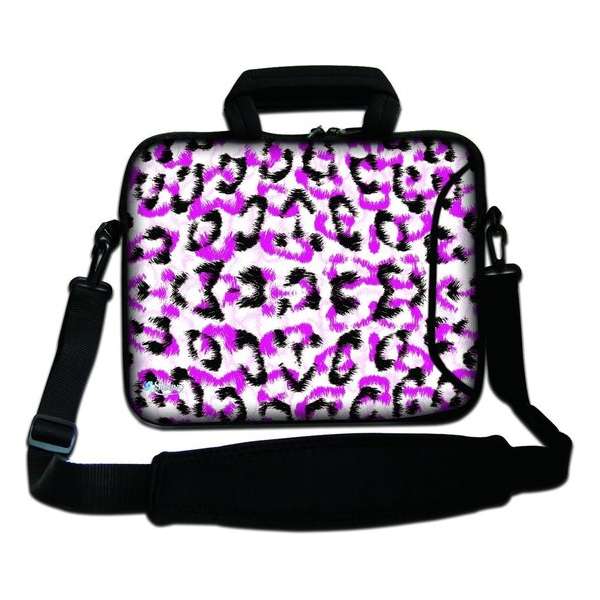 Sleevy 15.6 inch laptoptas witte panterprint