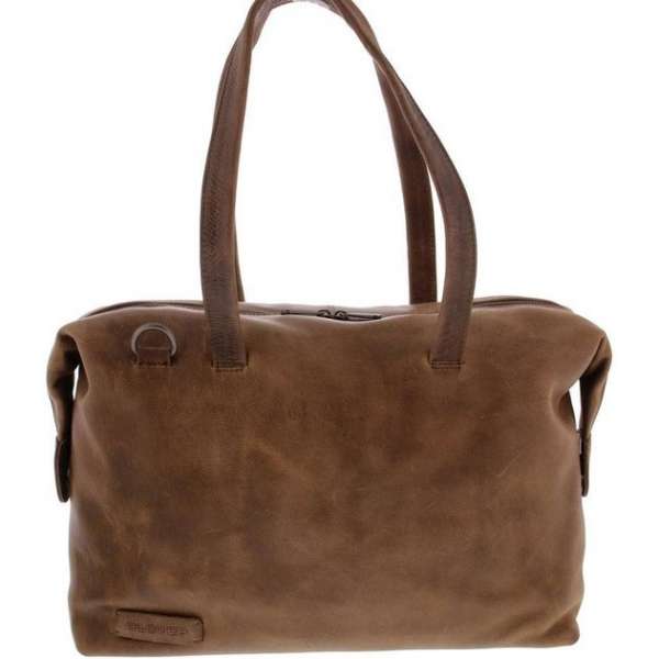 Plevier Caithness Leren Dames Laptoptas 15,6 inch Taupe