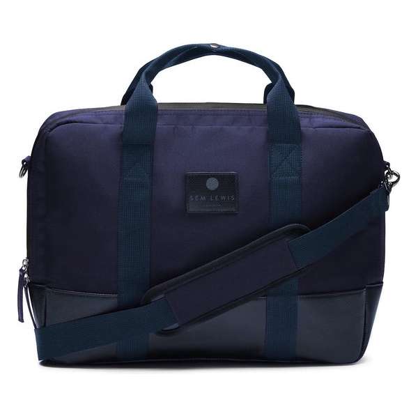 Sem Lewis Northern Hampstead Navy Blue Laptoptas  - blauw