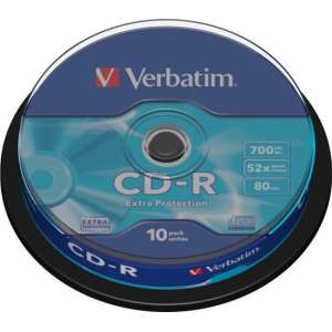 Verbatim 43437 CD-R Extra Protection Schijven - 10 Stuks / Spindel