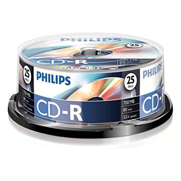 Philips CR7D5NB25 - CD-R 80Min - 700MB - Speed 52x - Spindle - 25 stuks