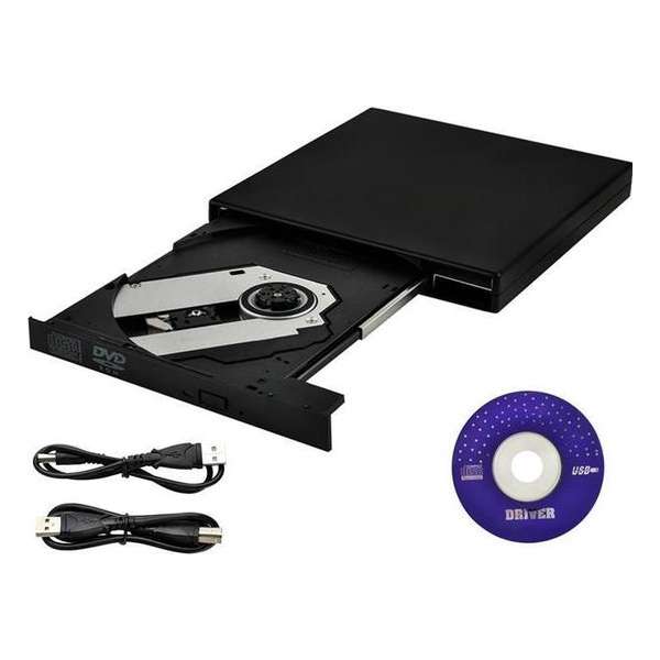 Externe CD/DVD Combo Drive Speler Reader - USB 2.0 CD-Rom Disk Lezer & Brander