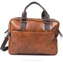 Bear Design Leandro Leren Laptoptas - 15 inch - Cognac / Bruin