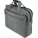 Businessme Laptoptas - Aktetas - Schoudertas Heren - 15.6 inch - Met Schouderband - Grijs