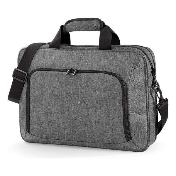 Luxe werktas/laptoptas grijs 41 x 30 cm - Laptop documenten schoudertas 13 liter