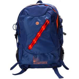 Glowforce - Tas - Rugzak - Ledverlichting - Blauw - Fiets - Verkeer - Verlicht