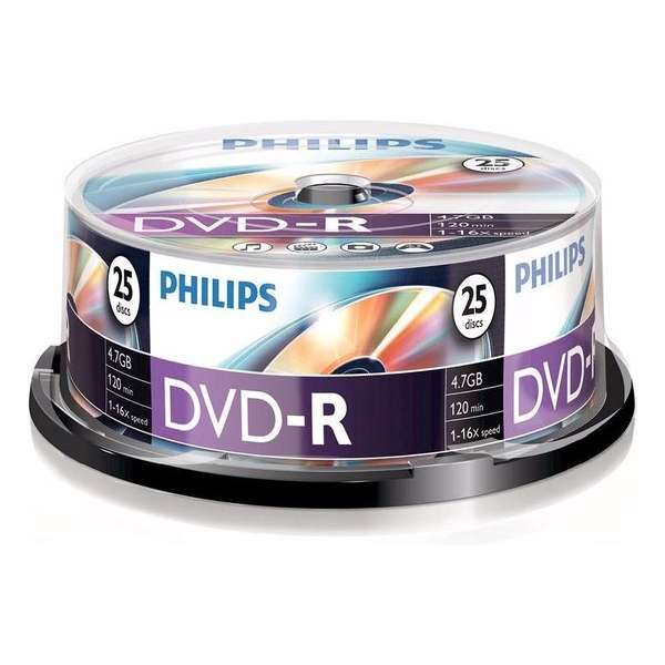 Philips DM4S6B25F - DVD-R - 4,7GB - Speed 16x - Spindle - 25 stuks