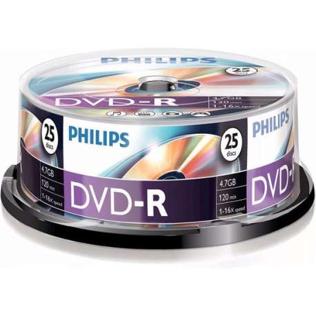 Philips DM4S6B25F - DVD-R - 4,7GB - Speed 16x - Spindle - 25 stuks