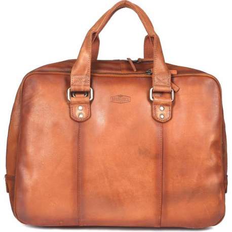 Sparwell Anthony Leren Laptoptas - 16 inch - Cognac