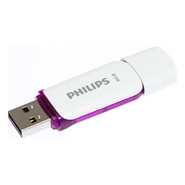 Philips FM64FD70B USB flash drive 64 GB USB Type-A 2.0 Paars, Wit