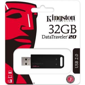 Kingston Technology DataTraveler 20 USB flash drive 32 GB USB Type-A 2.0 Zwart