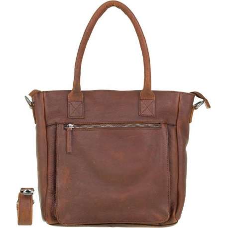 DSTRCT Raider Road Leren Dames Handtas - Cognac