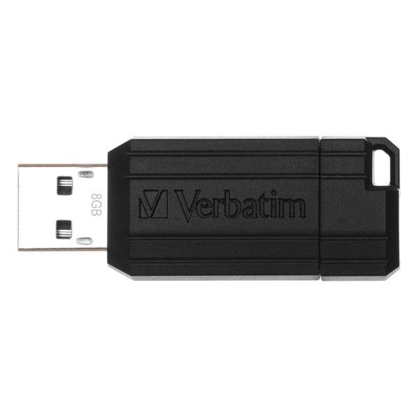 Verbatim Store'n'go PinStripe 8GB - USB-Stick / Zwart