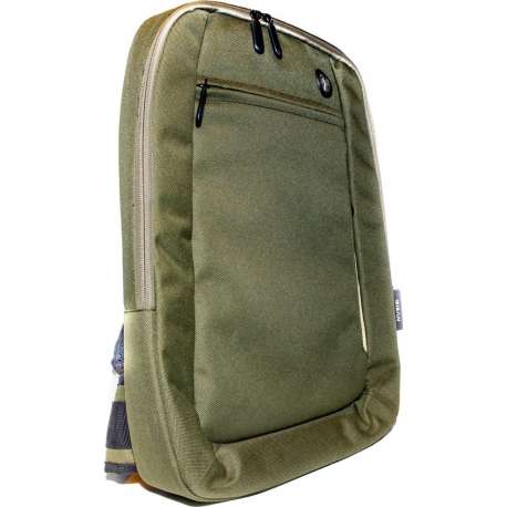 Giban - Laptop Rugzak - 15.4'' Inch - Navy Groen Polyester - Gewatteerd Laptoptas 600 gram 15 Inch