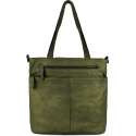 DSTRCT Harrington Road Leren Shopper L - Groen