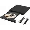 Externe CD/DVD Drive Speler Reader voor Laptop  - USB 2.0 CD-Rom Disk Lezer & Brander – Slim Portable Optical Drive