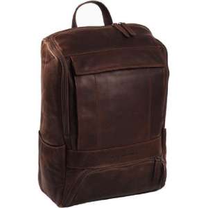 Chesterfield Rich Leren Laptop Rugtas - 15,4 inch - Bruin