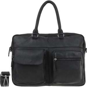 DSTRCT Raider Road Florida Leren Laptoptas - 15,6 inch - Zwart