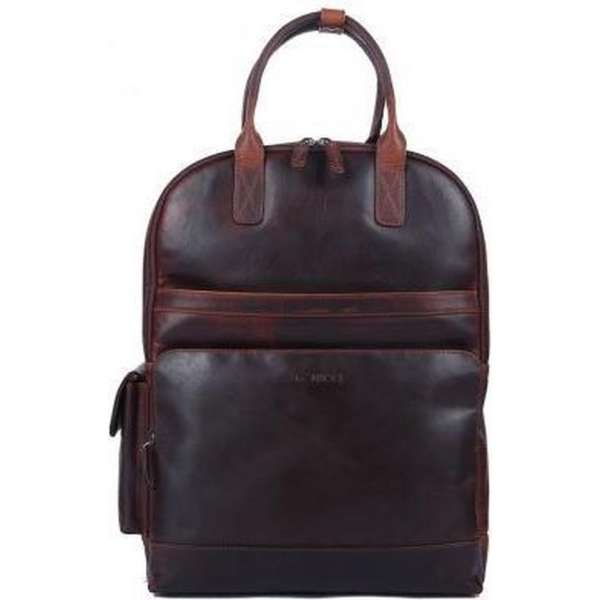 Genicci Elon 15 inch laptop rugzak Cognac