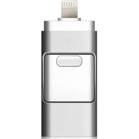 USB stick – flashdrive 128GB – voor iPhone Android en PC of Mac - Zilver