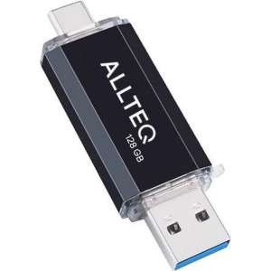 USB stick | Dual USB | USB C | 128 GB | Zwart | Allteq