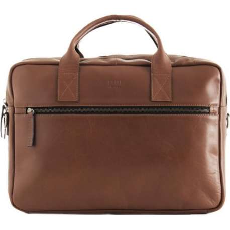 Still Nordic Clean Brief 2 Room leren laptoptas 15" cognac