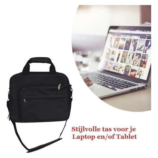 Multifunctionele Laptoptas Laptop schoudertas Zwart