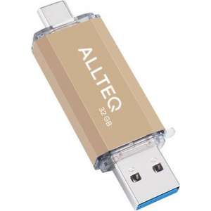USB stick | Dual USB | USB C | 32 GB | Goud | Allteq