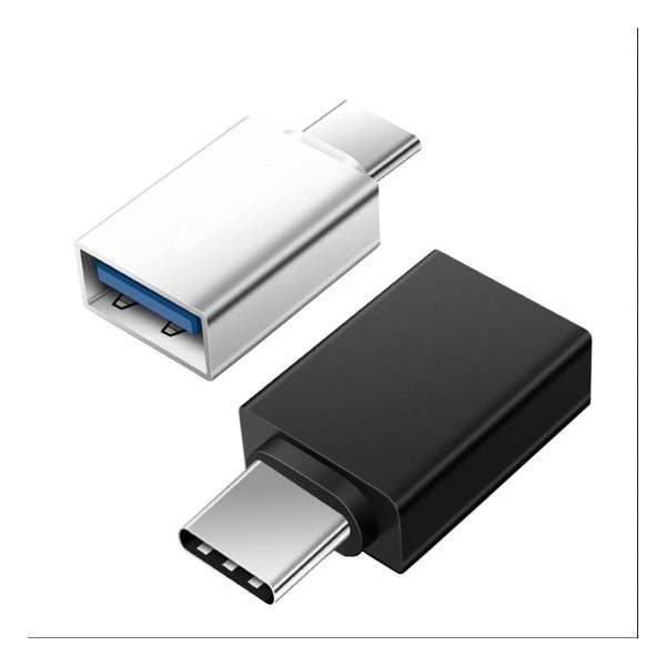 USB C naar USB 3.0 Adapter voor MacBook, Telefoon, Android, en iPad Pro  -  Supersnel! (Zilver)