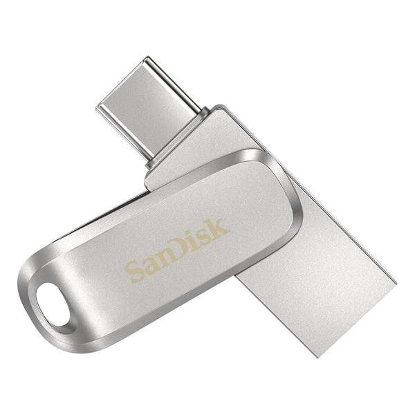 Sandisk Ultra Dual Drive Luxe USB flash drive 128 GB USB Type-A / USB Type-C 3.2 Gen 1 (3.1 Gen 1) Roestvrijstaal