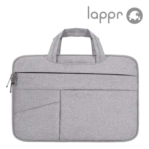 LAPPR® - Laptophoes - Laptopsleeve katoen - Laptoptas - Duurzaam - Bestseller- 13,3/14 inch - Grijs